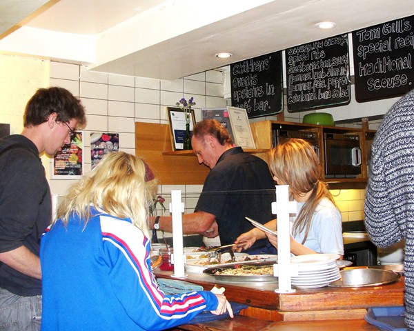 The Everyman Bistro is 40! Jeff & co at the servery