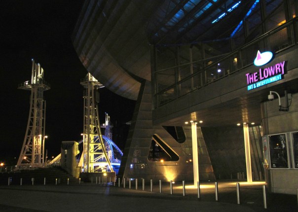 The Lowry & Salford Quays at night